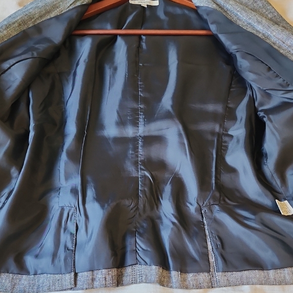 RW&CO Stylish Gray Women's Linen Jacket Size 6 - Picture 4 of 7